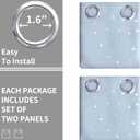 BGment Star Room Darkening Curtains for Kids Bedroom - Grommet Thermal Insulated Silver Star Print Kids Curtains for Living Room, Set of 2 Panels, Baby Blue, 52 x 84 Inch