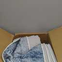 AMADA HOMEFURNISHING 8x10 Area Rugs for Living Room, Modern Washable Rug with Non-Slip Backing & Low Pile, Large Rug with Abstract Print Pattern for Bedroom, Dinning Room,Home Office, Dark Blue