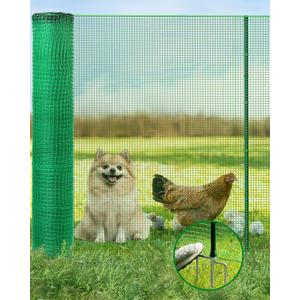 Temporary Fence with Posts, 40" Hx50'L Garden Fence Animal Barrier with Metal Ground Spikes, Temporary Fencing for Garden Backyard Outdoor Animal Protect