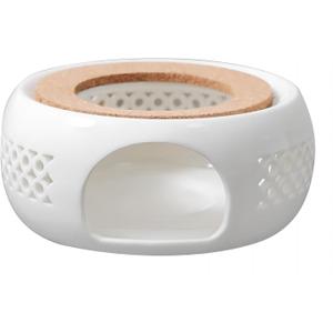Ceramic Teapot Warmer with Cork Cushion, Teapot Heater, Tea Light Warmer, Suitable for Teapot and Mugs, 6 Inches
