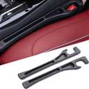 2 x Car Seat Gap Filler Organizer-2 Pack, Universal Car Seat Gap Filler with Storage Slot, No Drop Seat Guard for Phones, Keys & Cards, Fit Car SUV Truck Fill The Gap Between Seat & Console