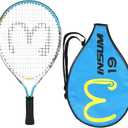 INSUM 17-25 inch Kids Tennis Racket for Aged 2~12 Starter, Multi-Color & Size Toddlers Tennis Racket for Boys & Girls Beginner, Come with Shoulder Cover Bag for Carry, 19"