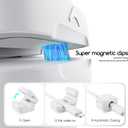 Cord Organizer Holder, 8 Pack Magnetic Desk Cable Clips Management, Hide Phone Charging Cable Keeper, Strong Adhesive Wire Charger Holder for Nightstand, Kitchen Appliances, Office Supplies (White)