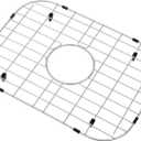 Kitchen Sink Grid,18 1/2" X 13 3/8" Sink Protectors,Stainless Steel Sink Grate with Center Drain