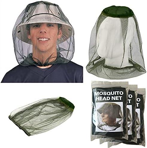 Mosquito Head Mesh Nets Gnat Face Netting Protecting Net for Any Outdoor Activities, Works Over Most Hats Comes