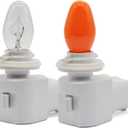 Night Light Bulb,Scentsy Light Bulbs for Warmer,Plug-in Nightlight Wax Warmer Bulbs,Replacement Light Bulbs for Salt Lamps,E12 Base Clear and Orange Bulbs 120V 7W 45 lumens