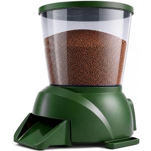 Automatic Pond Fish Feeder | 4.25L Large Capacity, Programmable Timer with Low Battery Alert, Waterproof and Moisture proof