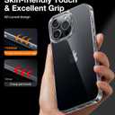 TORRAS Crystal Clear for iPhone 16 Pro Case, Ultra-Thin, Non-Yellowing, Military Protection, Slim Fit Silicone TPU Cover for iPhone 16 Pro Phone Case, Soft, Clear, 6.3 inch