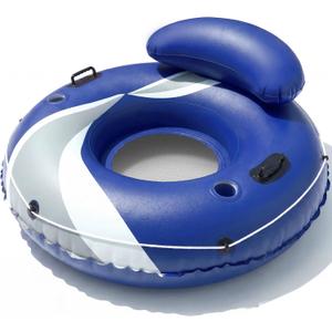 River Tube for Adults, Tube for River Floating, Heavy Duty River Tube for Beach Lake Rafting, River Floats with Mesh Bottom, Puncture-Resistant, Breathable & Fun for Adults, CQ08BLL-53'', Large