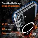 4 x TAURI 3-in-1 for Samsung Galaxy S24 FE Case, Compatible with Magsafe, Military-Grade Protection with 2 Tempered Glass Screen Protectors, Shockproof Slim Phone Case for Galaxy S24 FE, Clear