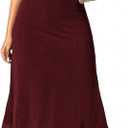 SOLY HUX Women's Strapless Midi Dress Tube Top Off Shoulder Sleeveless Fitted Cocktail Club Party Formal Long Dresses (Plain Burgundy, 
XL
)