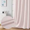 OVZME Berry Blush Pink Shower Curtain Set with 12 Hooks, 3D Embossed Fabric Shower Curtain for Bathroom - Soft Cloth & Hotel Spa, Water Resistance, Machine Washable, 72X72, Blush Pink