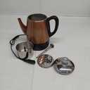 Mixpresso Electric Coffee Percolator Copper Body with Stainless Steel Lids Coffee Maker, Percolator Electric Pot - 4 Cups, Copper Camping Coffee Pot
