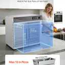 VEVOR Electric Hot Box Food Warmer, 4-Tier Commercial Warming Cabinet with Water Tray, Double-Door and Adjustable Shelves, Stainless Steel Food Warmer Cabinet, for Restaurant, Kitchen, Pizza, Chicken