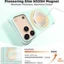 Magnetic for iPhone 17 Pro Case 6.3", Compatible with MagSafe, [Integrated Silicone Camera Control Cover] [Screen Protector], 2X MIL-STD Drop Protection Case for iPhone 17 Pro, Mint Green