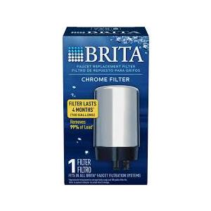 Brita CHROME FAUCET REPLACEMENT FILTER for BRITA ON TAP WATER FILTRATION SYSTEMS 2 Count