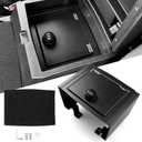 Center Console Safe Safe Console Vault Lock Box for 2024 2025 Toyota Tacoma Accessories, Armrest Storage Box with 3 Digit Password Lock