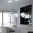 1-Light Modern Chrome Pendant Light Fixtures for Kitchen Island Small Hanging Crystal Chandelier for Bedroom Entryway Living Room Foyer Hallway LED Dimmable Chandeliers for Dining Room