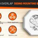 Vinyl Siding Mounting Blocks Kit with Built-in Electrical Box - 8141 Vertical Siding Lamps Mounting Plate - Ideal for 1/2"" Lap Siding - White Finish 1 Pack