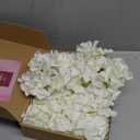 Auihiay 10PCS Hydrangea Artificial Flowers, Faux White Flowers for Wedding Centerpieces, DIY Bouquets, Bridal Shower, Floral Decor Home Decoration with Stems (VASE NOT Included) (Ivory)