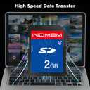 INDMEM 2 Pack SD Card 2GB Class 4 Flash Memory Card 2G SLC Stanard Secure Digital Cards (2PC)