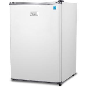 BLACK+DECKER 2.5 Cu. Ft. Compact Refrigerator, ENERGY STAR Certified, Single Door Mini Fridge with Chiller Compartment, Personal Fridge for Home or Dorm Room, R600a Refrigerant, BCRK25W, White
