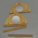 Ensayeer Mini Chick Perch with Mirror, Strong Bamboo Roosting Bar for coop and brooder, Training Perch for Baby Chicks, El Pollitos, La Pollita, Easy to Assemble and Clean, Fun Toys for Chick