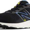 New Balance Men's 520 V8 Running Shoe (7.5 X-Wide, Black/Blue Laguna/Ginger Lemon)