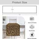 HOSNYE Table Runner Fashion Leopard Fur Pattern,Cotton Linen Table Runner Decoration for Kitchen Family Dinner Table Holiday Party Farmhouse Style 13 x 72 Inch