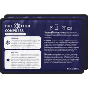 Gel Soft Flexible Ice Pack for Injuries - 2 Pack (Medium 7.5" x 11.5") Reusable Hot & Cold Compress for Pain Relief, Freezer Cold Pack for Hip, Shoulder, Knee - Cooling Gel Pad for Swelling, Bruises (Blue)