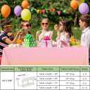 misaya 3 Packs Dot Disposable Table Cloth, 54 x 108 Inch Waterproof Plastic Tablecloth, Rectangle Gold Dots in Pink Table Covers for Mother's Day, Picnic, Birthday, Party