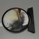 3D Moving Sand Art Picture Round Glass Deep Sea Sandscape In Motion Display Flow