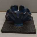 Uiddo Ceramic Sponge Holder,Sponge Holder for Kitchen Sink,Compact Sink Caddy OrganizerScouring Pad and Dish Sponge Holders,Farmhouse Kitchens Decor Cute Kitchen Gadgets Accessories(Blue)