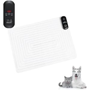 SVD.PET Pet Training Mat with Tester, 22" X 16", Pet Shock Pad, Dogs & Cats Electronic Repellent mat for Indoor, 3 Training Modes, 5 Levels, Pet Safe Mode (Black Controller)