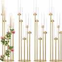 4PCS 5 Arm Candelabra Centerpiece for Table,Floor Candelabra with Acrylic Shade for Wedding 39" Tall Candle Holders for Party Anniversary Concert Reception Gifts candelabros para centros de mesa