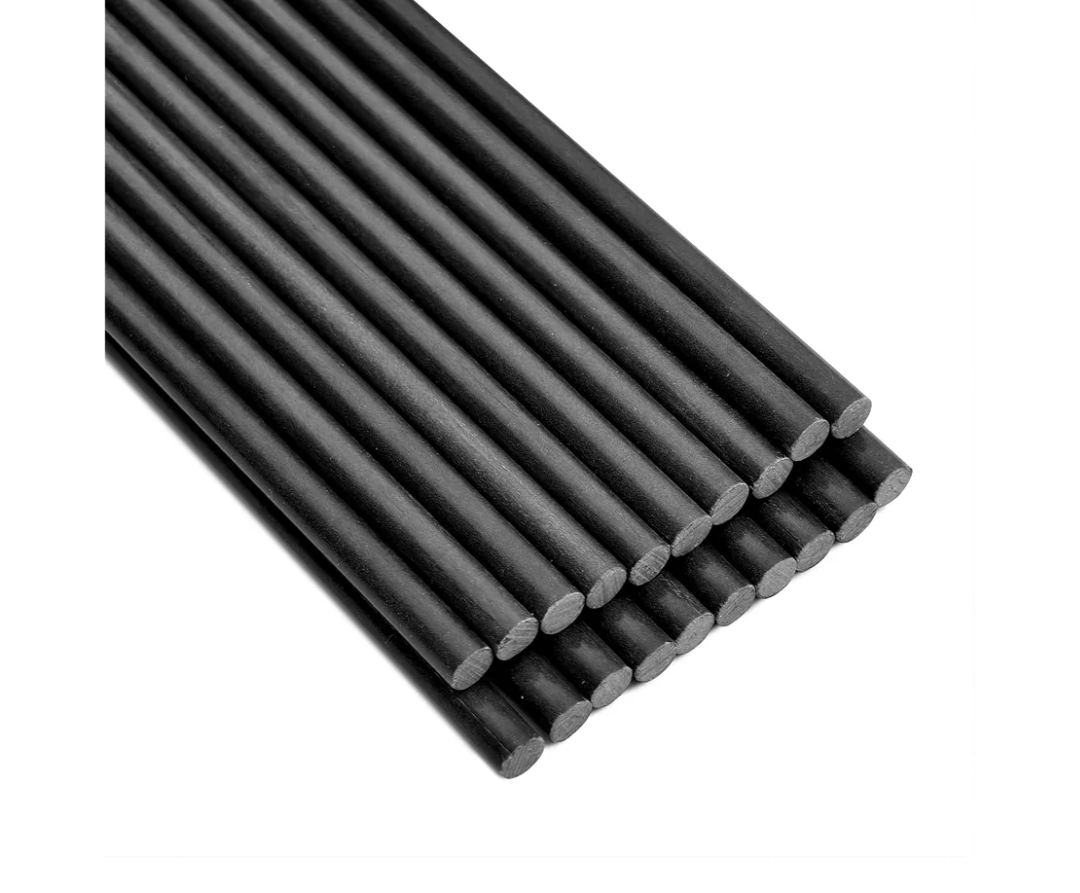 Garden Stakes 48 inch 20 Pack 0.27" Dia Solid Glassfiber Plant Support Rod Tomato Trellis Stakes (Black)