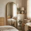 NBGV 57"x18" Floor Mirror Full Length, Arched Full Length Mirror with Stand, Full Body Mirrors for Bedroom Living Room or Cloakroom Gold