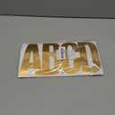 6 Inch Letter Stickers, 76 Pieces Self Adhesive Large Alphabet Symbol Sticker, Mailbox, Door, Truck and Outdoor, Waterproof & Weatherproof, 14 Sheets Gold