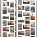 QUTREY 4x6 Collage Frames Set of 2, 20 Openings Multi Picture Frame with Mat for 4 by 6 inch Photos for Wall Decor, Rustic White (Distressed Grey)
