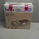 Bella 10"x 20" Ceramic Fold-n-Store Dual Temp Griddle, Fits-anywhere Kitchenware, EverGood Ceramic Nonstick Coating, 2 Temperature Zones up to 400F, Dishwasher Safe Drip Tray, 1500 Watt, Oatmilk