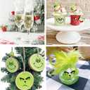 6Pack 80 Pcs Christmas Face Decals Stickers for Crafts Ornaments Small 3 Inch 10 Designs Vinyl Faces Eyes Transparent Decal for Ornaments Glass Drinking Cups Wood Decorations Balls Party Supplies (face80)