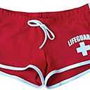 LIFEGUARD Girls Kids Officially Licensed Hi-Cut Short Red and White Soft Cotton Material, large, 14/16