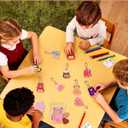 144Pcs 24 Pack Class Rewards for Kids Classroom,Easter Basket Stuffers,with Acrylic Keychain,Greeting Card,Post-it notes,Eraser,Pencil Sharpener,Packaging bag,Party Favor for Easter Gift Exchange