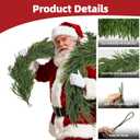 Christmas Garlands 9FT Norfolk Pine Garland 2PCS Realistic Artificial Faux Greenery Garland for Mantle Holiday Indoor Outdoor Fireplace Window Stairs Winter Christmas Decorations