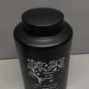 9 Inches Large Urn for Human Ashes Stainless Black Cremation Urn Adult Urn Keepsake Urn Memorial Ashes Container Up to 220Ibs