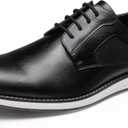 Bruno Marc Men's Casual Dress Sneaker Shoes, Business Formal Derby Plain Toe Oxfords Crossflex GentEdge (10.5, Black)