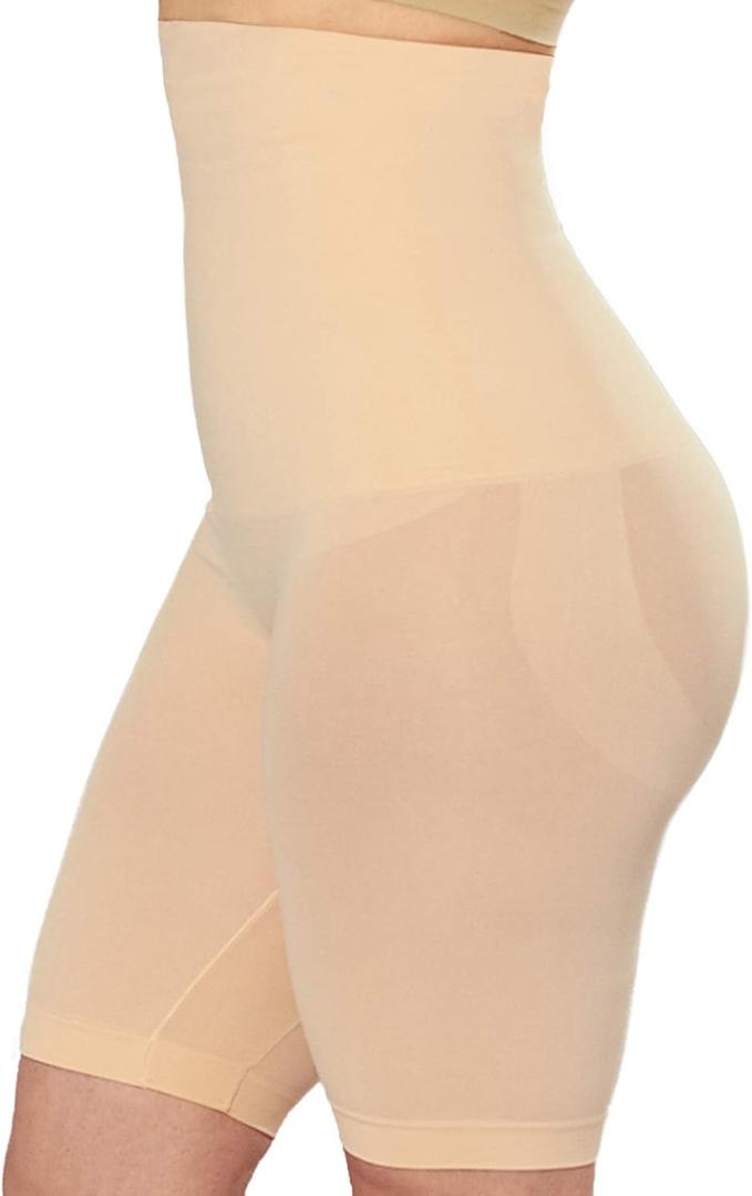 SHAPERMINT Shapewear for Women - High-Waisted Shapewear Tummy Control Shorts, Faja Body Shaper, Underwear for Women (Small, Nude)