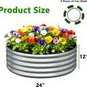 3Pack 3x3x1ft Galvanized Raised Garden Bed, Planter Raised Garden Beds Outdoor, Round Clearance Raised Garden Beds for Gardening Vegetables