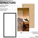 A PLUS MAX 18x36 Picture Frame, Black Engineered Wood Frame for 18 x 36 Inch Picture Poster Photo, Light Weight 18 by 36 Frame with Wood-grain for Wall - 1 Pack/Black/18 x36