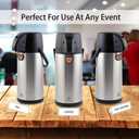 Airpot Coffee Dispenser Thermal with Pump,2.2L/74Oz Insulated Stainless Steel Large Airpot Coffee Carafe Lever Action for Hot/Cold Water,Thermal Carafes for Hot Cocoa for Parties
